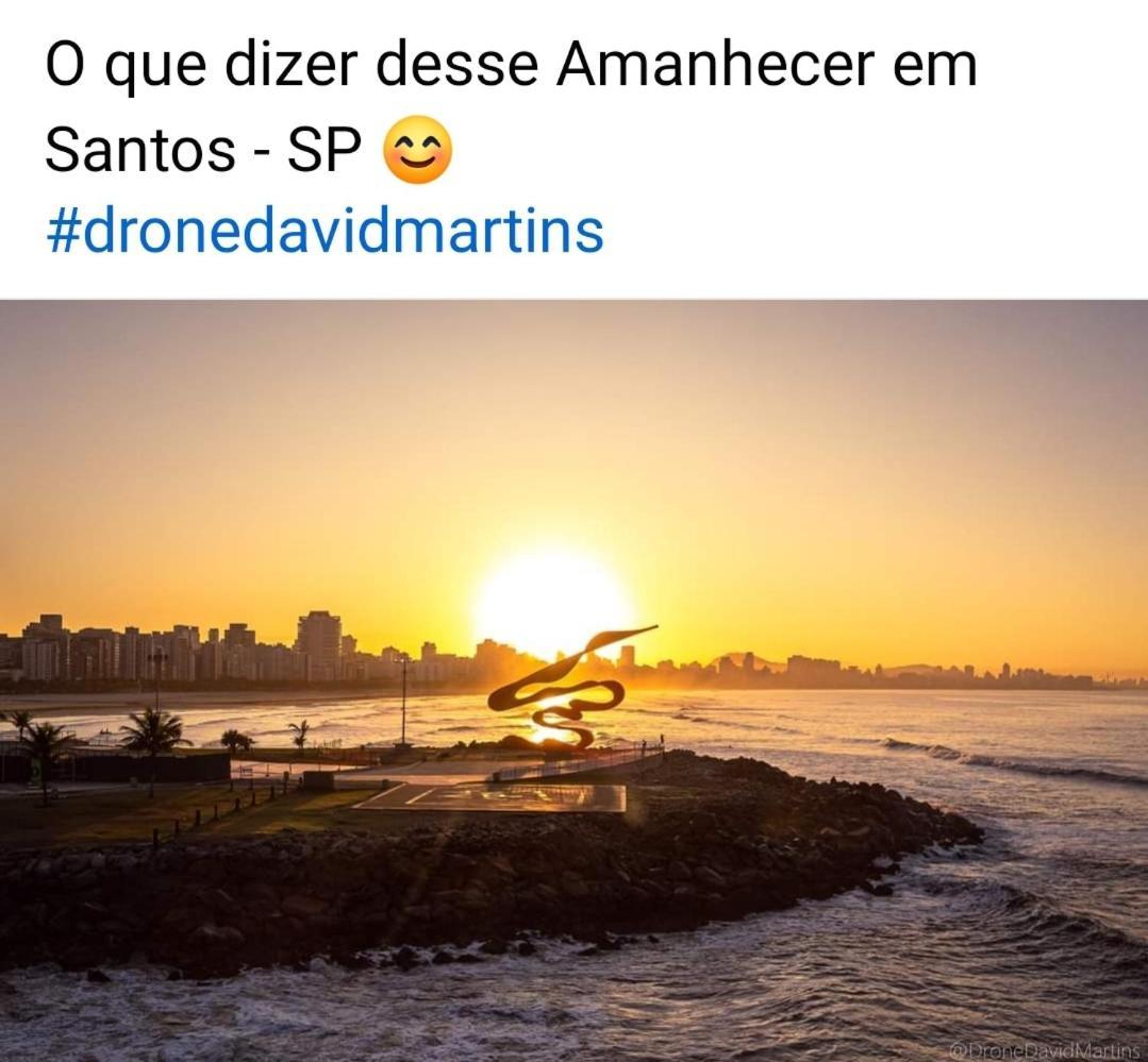 Vista Mar Na Praia Do Gonzaga Santos  Eksteriør billede