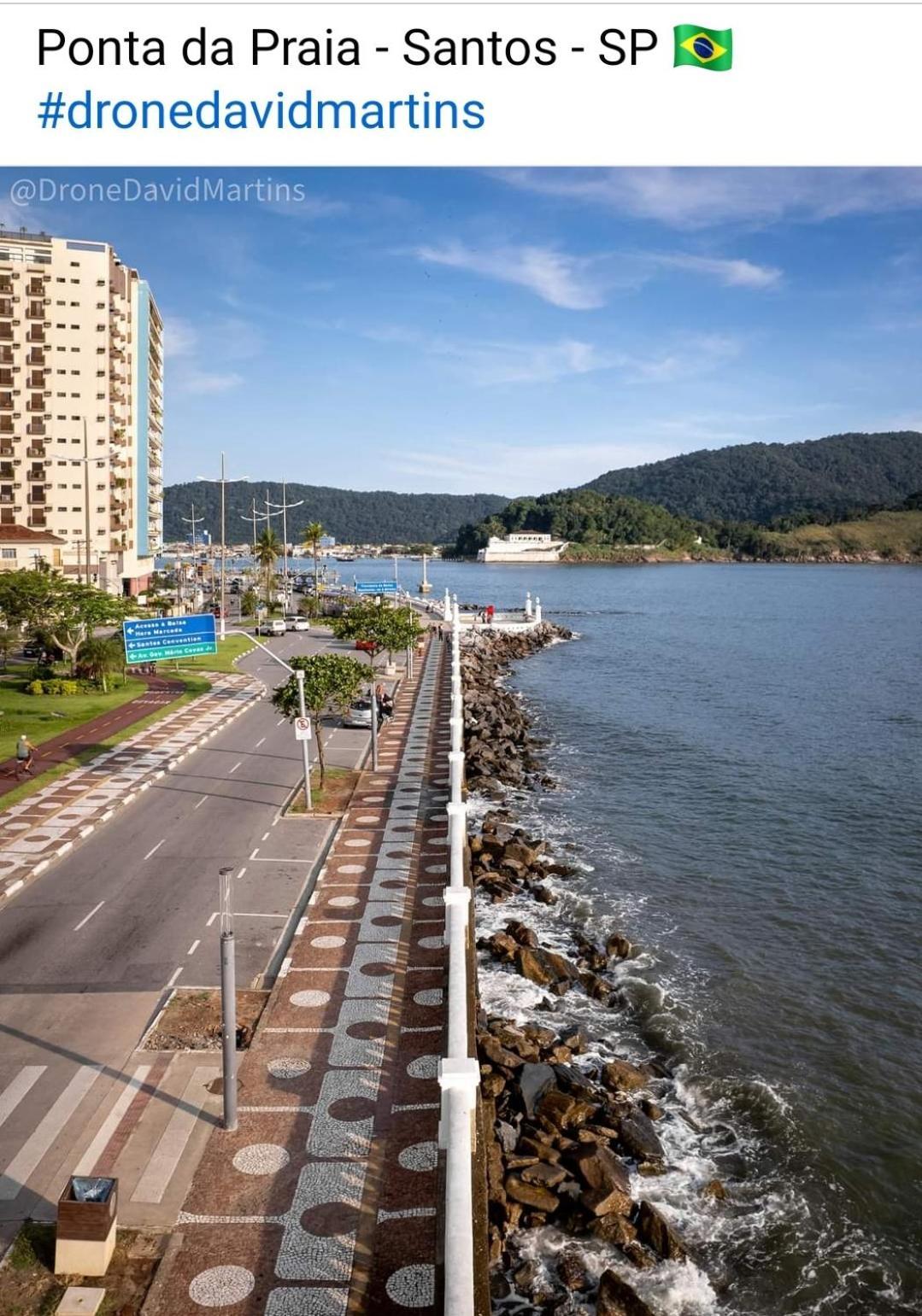 Vista Mar Na Praia Do Gonzaga Santos  Eksteriør billede