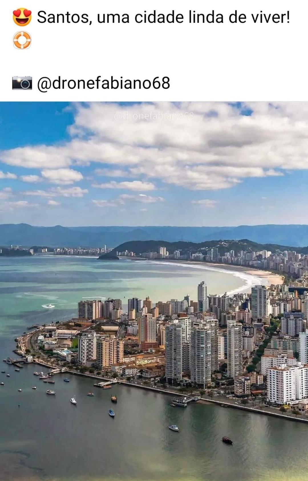 Vista Mar Na Praia Do Gonzaga Santos  Eksteriør billede